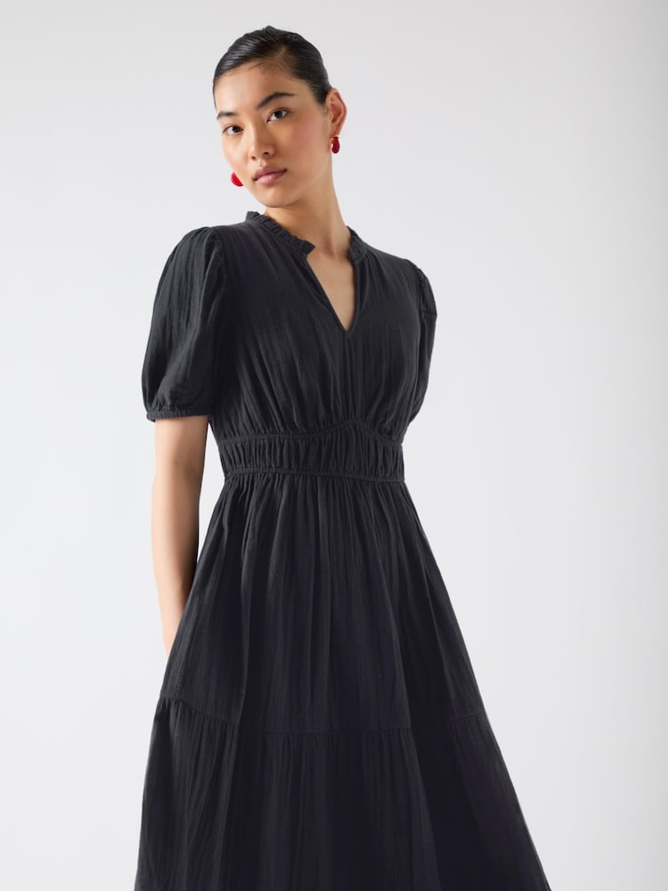 Vestido de algodón 100 % con detalle de frunces y diseño primaveral Felicity de LK Bennett - Imagen 3 de 3 Vestido de algodón 100 % con detalle de frunces y diseño primaveral Felicity de LK Bennett - Imagen 3 de 3