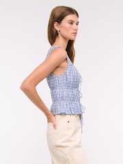 Abercrombie & Fitch Ruched Tie Front Top - Image 4 of 7