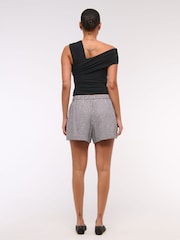 Abercrombie & Fitch Slinky Jersey Black Wrap Top - Imagen 4 de 6