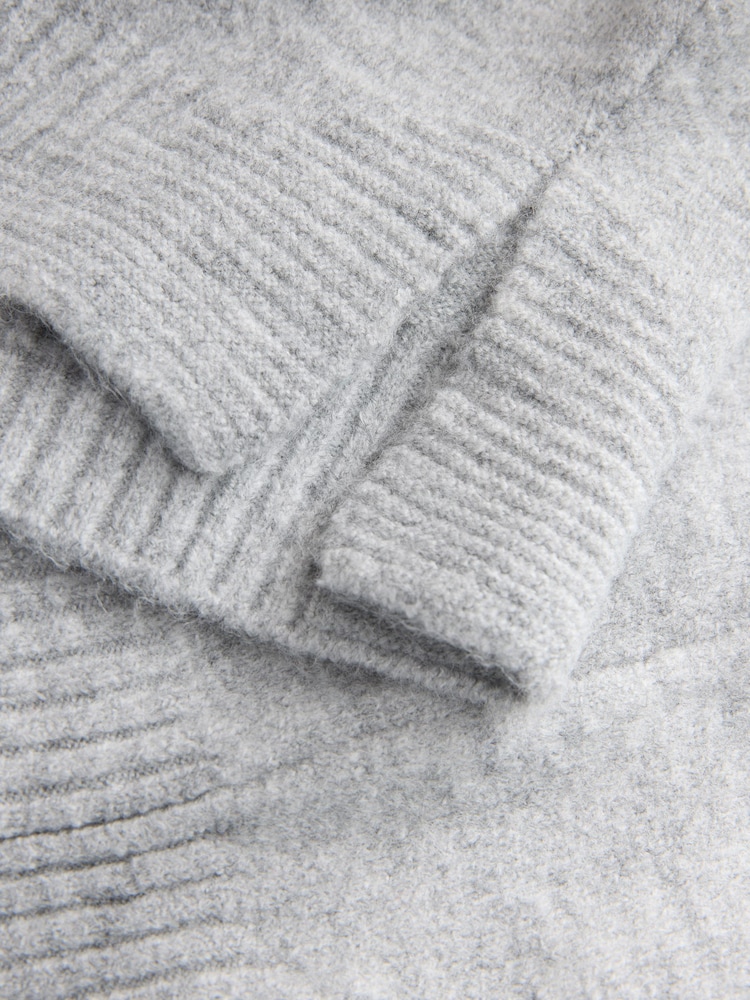 Grey Hooded Poncho - Image 3 of 3 Grey Hooded Poncho - Image 3 of 3