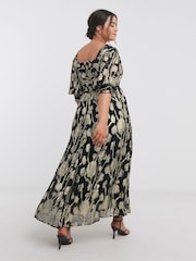 Simply Be Jacquard Maxi Dress - Image 2 of 4