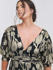 Simply Be Jacquard Maxi Dress - Image 3 of 4