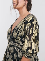 Simply Be Jacquard Maxi Dress - Image 4 of 4