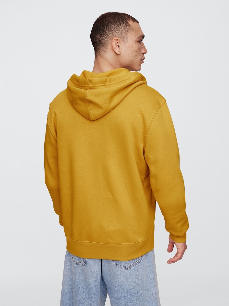 Gap Yellow Relaxed Logo Zip Up Hoodie - Image 2 of 4