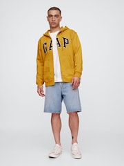 Gap Yellow Relaxed Logo Zip Up Hoodie - Image 3 of 4