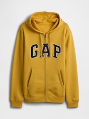 Gap Yellow Relaxed Logo Zip Up Hoodie - Image 4 of 4