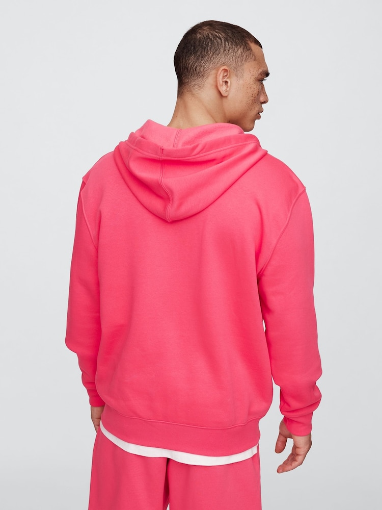 Gap Pink Relaxed Logo Zip Hoodie - Image 2 of 4