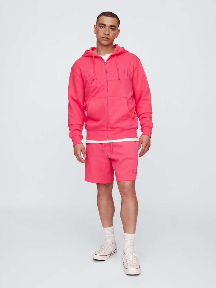 Gap Pink Zip Up Arch Logo Hoodie - Image 2 of 6