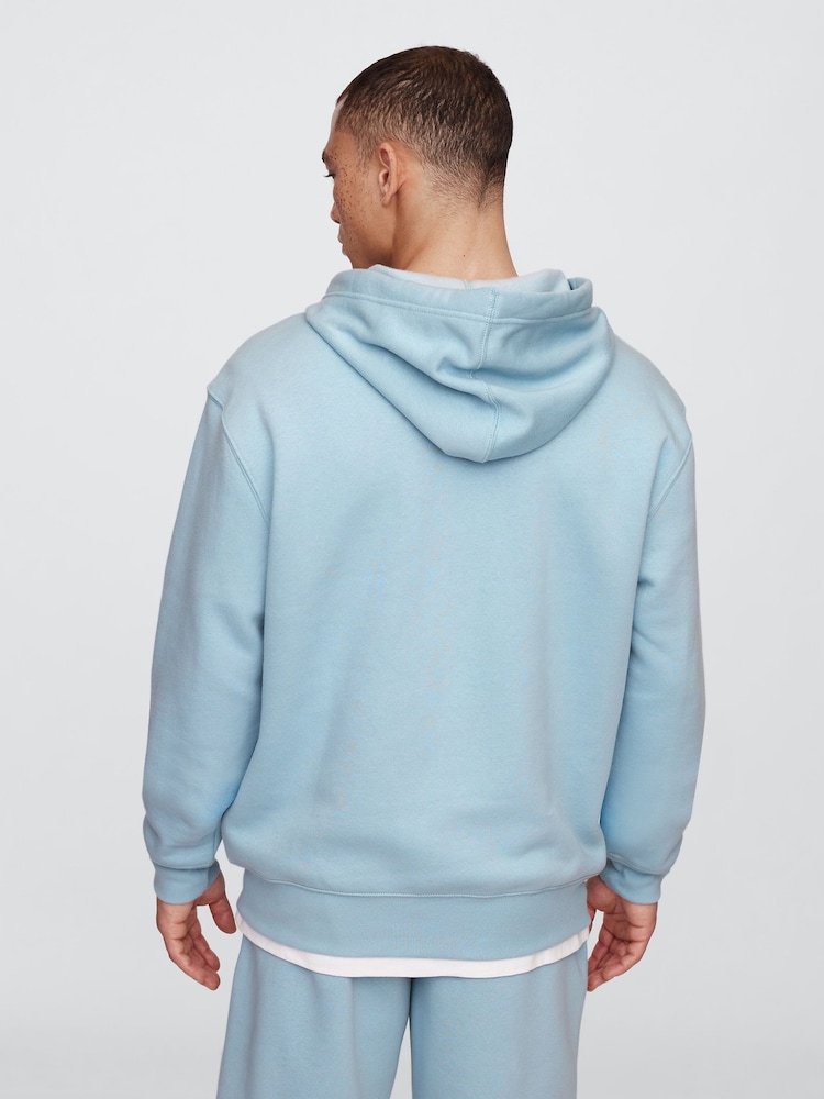 Gap Light Blue Relaxed Logo Zip Up Hoodie - Image 2 of 4