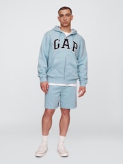 Gap Light Blue Relaxed Logo Zip Up Hoodie - Image 3 of 4