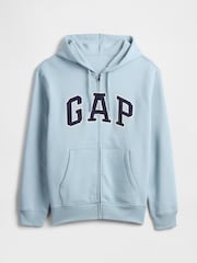 Gap Light Blue Relaxed Logo Zip Up Hoodie - Image 4 of 4