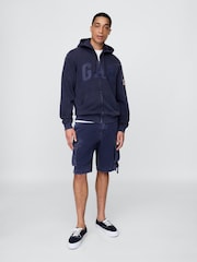 Gap Dark Blue VintageSoft Logo Zip Hoodie - Image 3 of 5