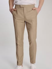 Harry Brown Brown Slim Fit Suit Archie Melange Trousers - Image 1 of 8