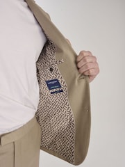 Harry Brown Brown Slim Fit Suit Archie Melange Jacket - Image 9 of 13