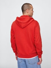 Gap Red VintageSoft Logo Zip Hoodie - Image 2 of 5