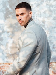 Harry Brown Green Giacomo Cotton Linen Double Breasted Suit Jacket - Image 6 of 13