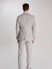 Harry Brown Grey Giacomo Slim Fit Cotton Linen Suit Jacket - Image 3 of 12