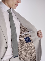 Harry Brown Grey Giacomo Slim Fit Cotton Linen Suit Jacket - Image 8 of 12