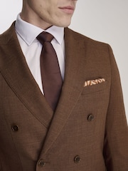 Harry Brown Brown Sandro Linen Look Double Breasted Suit Jacket - Image 11 of 12