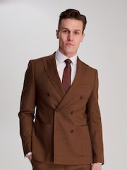 Harry Brown Brown Sandro Linen Look Double Breasted Suit Jacket - Image 12 of 12