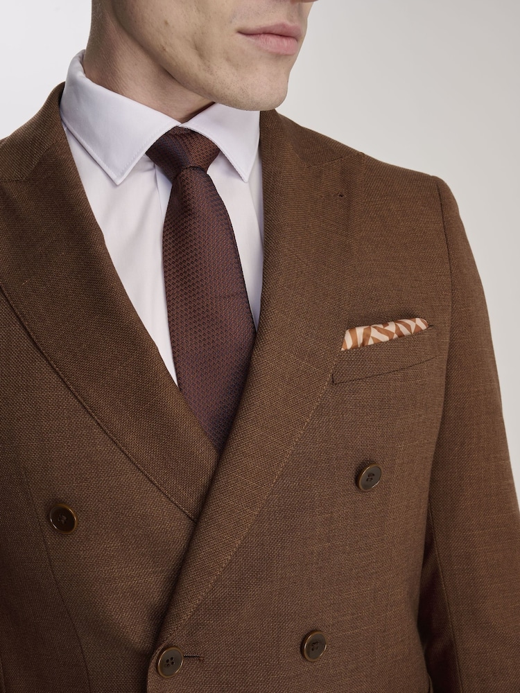 Harry Brown Brown Sandro Linen Look Double Breasted Suit Jacket - Image 12 of 12 Harry Brown Brown Sandro Linen Look Double Breasted Suit Jacket - Image 12 of 12