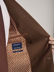 Harry Brown Brown Sandro Linen Look Double Breasted Suit Jacket - Image 7 of 12