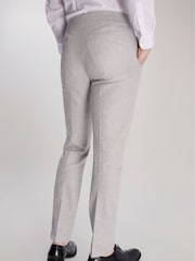 Harry Brown Grey Giacomo Slim Fit Cotton Linen Suit Trousers - Image 5 of 7