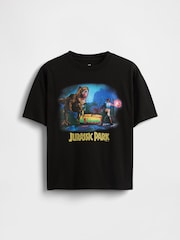 Gap Black Heavyweight Jurassic Park Graphic Short Sleeve T-Shirt (4-13yrs) - Image 1 of 2