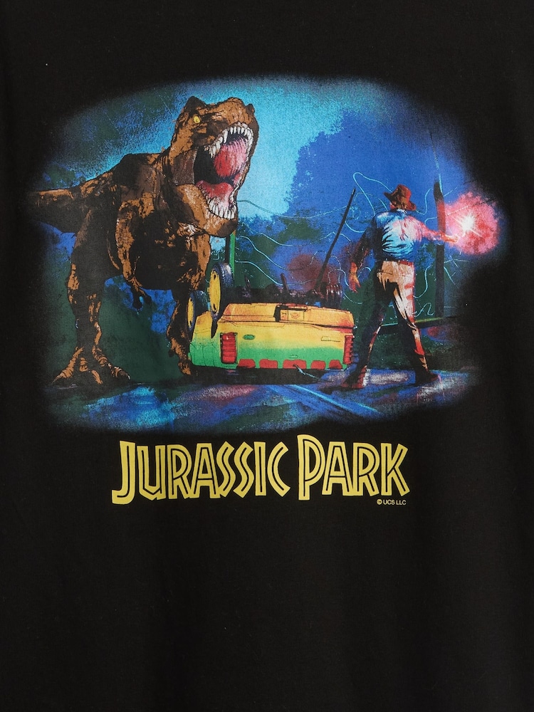 Gap Black Heavyweight Jurassic Park Graphic Short Sleeve T-Shirt (4-13yrs) - Image 2 of 2