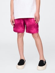 Gap Pink Tie-Dye Quick-Dry Lined Shorts (4-13yrs) - Image 1 of 5