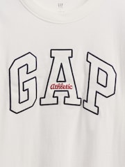 Gap White Heavyweight Athletic Logo Short Sleeve T-Shirt (4-13yrs) - Image 2 of 2
