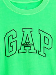 Gap Green Heavyweight Athletic Logo Short Sleeve T-Shirt (4-13yrs) - Image 2 of 2