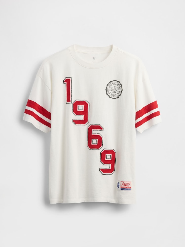 Gap White Logo Jersey Short Sleeve T-Shirt (4-13yrs) - Image 1 of 2
