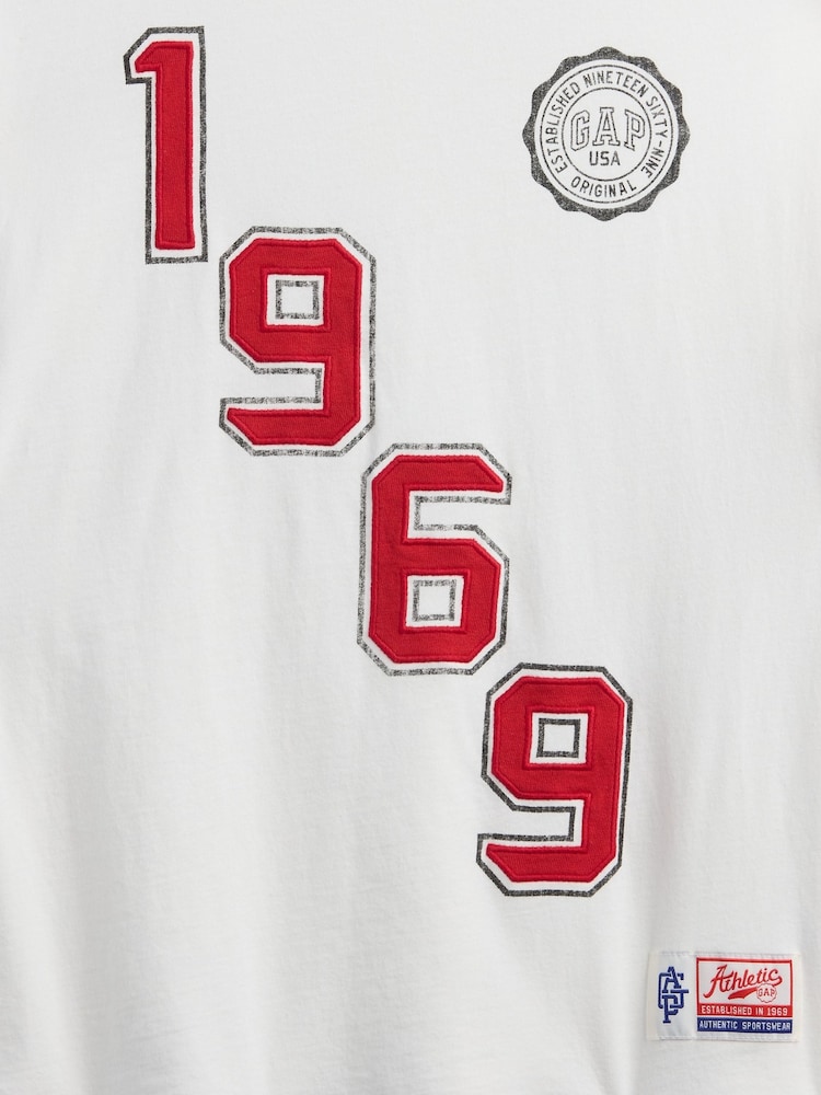 Weiß - Gap Kurzarm-T-Shirt aus Jersey mit Logo (4–13 Jahre) - Bild 3 von 3
