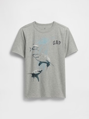 Gap Grey Vintage Graphic T-Shirt (4-13yrs) - Image 1 of 2