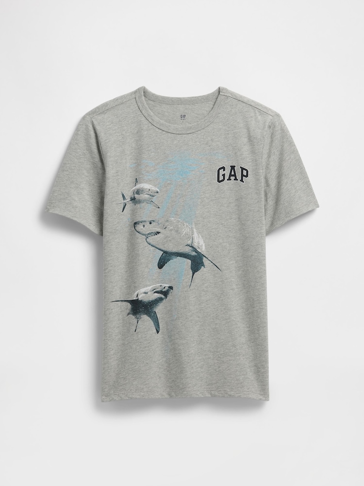 Gap Grey Vintage Graphic T-Shirt (4-13yrs) - Image 1 of 2