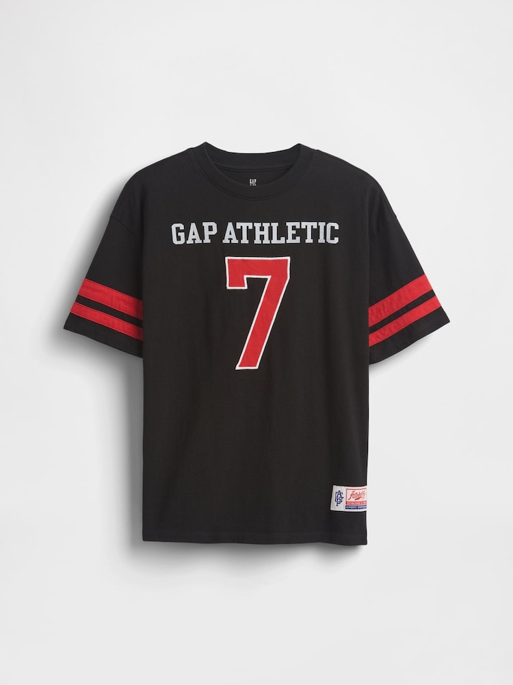 Gap Black Logo Jersey Short Sleeve T-Shirt (4-13yrs) - Image 1 of 2