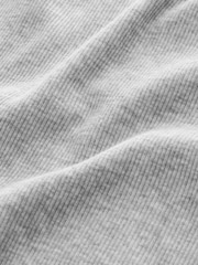 self. Grey Marl Fitted Rib Long Sleeve Top - Image 9 of 9