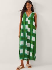 Monsoon Green Halia Check Jumpsuit - Image 2 of 4