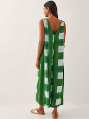 Monsoon Green Halia Check Jumpsuit - Image 4 of 4