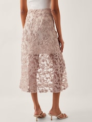Monsoon Alanna Sheer Appliqué Midi Skirt - Imagen 4 de 5