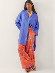Monsoon Orange Kaia Floral Print Trousers - Image 1 of 5