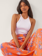 Monsoon Orange Kaia Floral Print Trousers - Image 3 of 5
