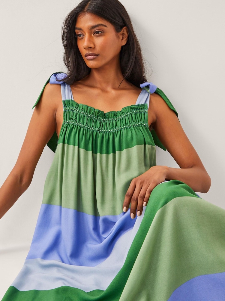 Monsoon Blue Lola Stripe Maxi Dress - Image 2 of 4