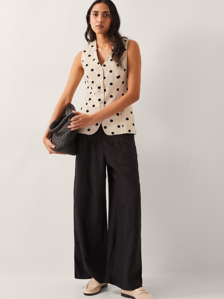 Monsoon Natural Isabel Polka Dot Waistcoat - Image 1 of 5 Monsoon Natural Isabel Polka Dot Waistcoat - Image 1 of 5