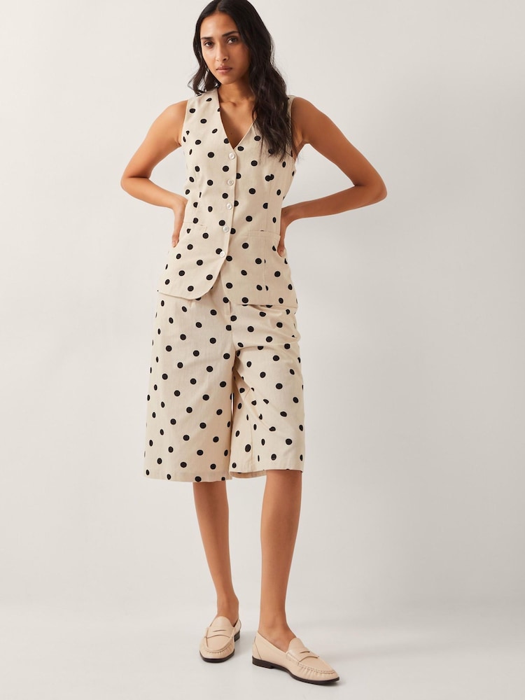 Monsoon Natural Isabel Polka Dot Waistcoat - Image 5 of 5