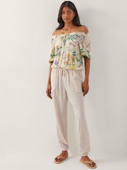 Monsoon Natural Judy Tapered Trousers - Image 1 of 4