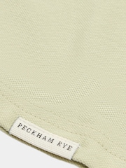Peckham Rye Green Mens Pique Texture T-Shirt - Image 3 of 3