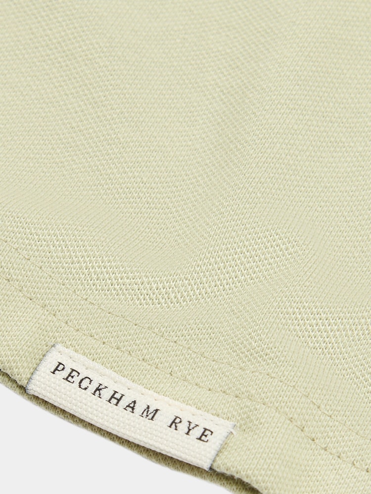 Peckham Rye Green Mens Pique Texture T-Shirt - Image 3 of 3