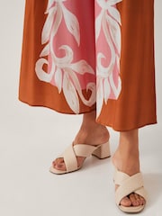 Monsoon Pink Tabitha Floral Print Wide Leg Trousers - Image 3 of 5